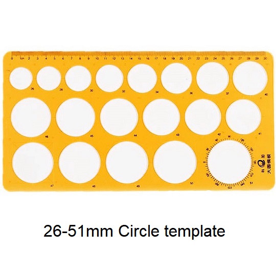 Cirkel template 19 cirkels 26mm-51mm