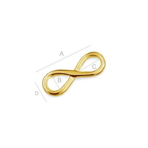 infiniti-symbol-a=17,50 mm; b=3,70 mm; c=5,50 mm; d=6,70 mm﻿, sterling silver (ag-925)